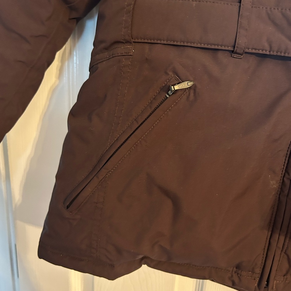 The North Face Dark Brown Jacket with Fur Hood - Picture 5 of 9